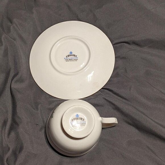 VINTAGE SADLER WELLINGTON FINE BONE CHINA TEACUP & SAUCER MADE IN ENGLAND - Picture 5 of 5